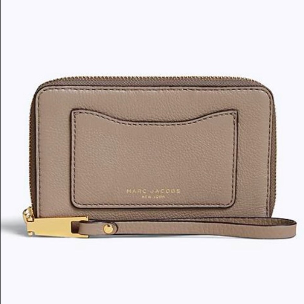 MARC JACOBS Recruit Zip Phone Wristlet mink & gold - Picture 3 of 6